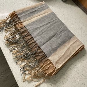 Nude shades long scarf